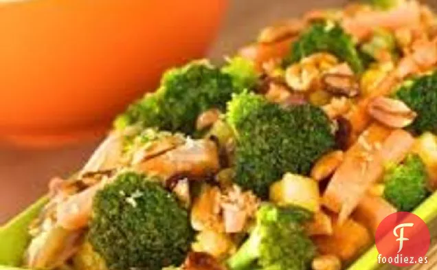 Zanahorias Con Jengibre Y Cebollas Rojas Con Brócoli