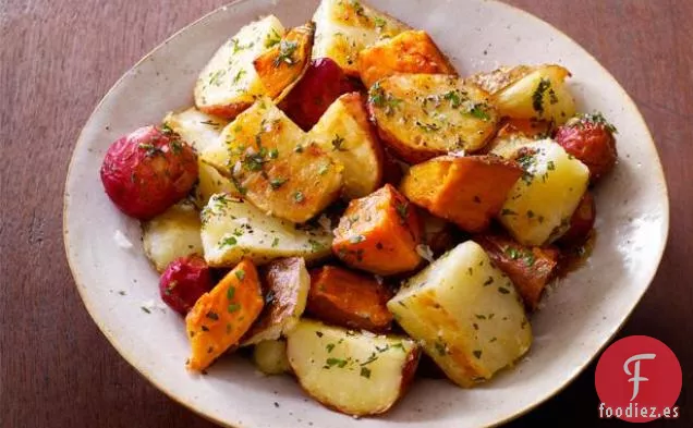 Patatas Asadas Mixtas Con Mantequilla De Hierbas