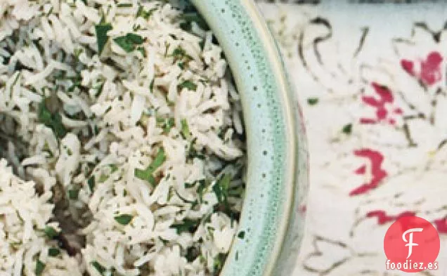 Arroz Basmati Con Cebollas Dulces Y Hierbas De Verano