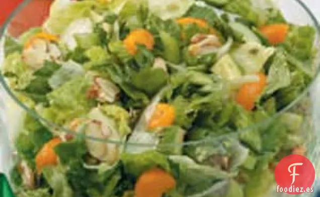 Ensalada mixta de almendras y naranja