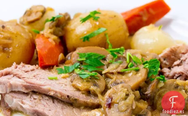Asado De Champiñones Y Cebolla