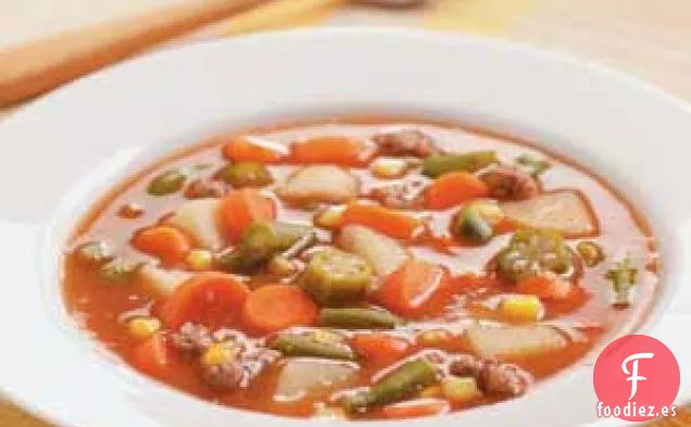 Sopa De Carne Molida Con Verduras