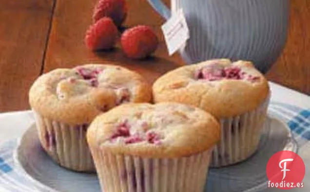 Muffins de nueces y frambuesas