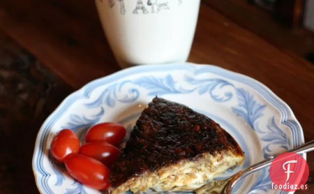 Frittata Con Cebolla Caramelizada, Queso De Cabra Y Salvia