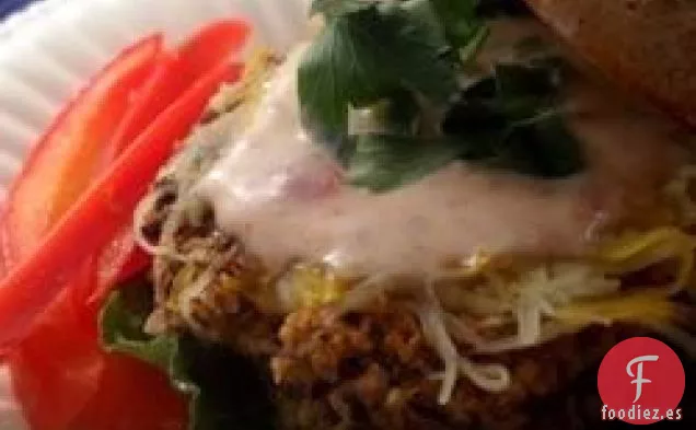 Hamburguesas de arroz con frijoles negros