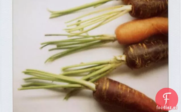 Zanahorias En Sartén Con Cebolla Y Tomillo