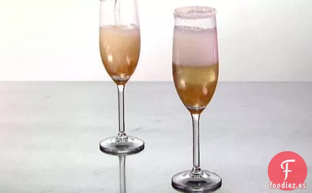 Cóctel de champán y jengibre