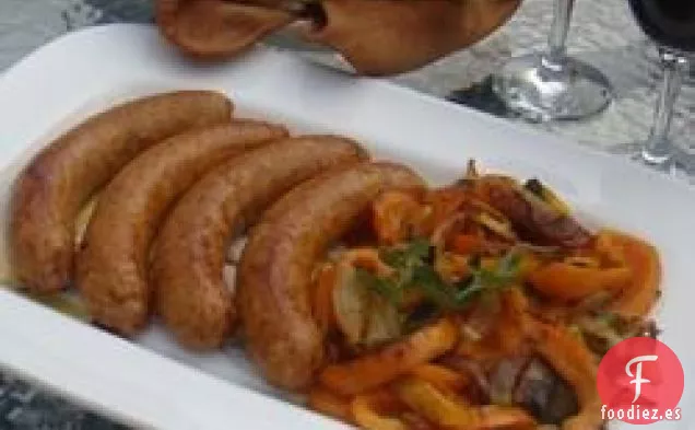 Salchichas italianas, Pimientos y Cebollas