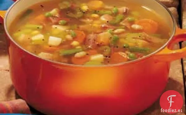 Sopa De Jamón Y Verduras