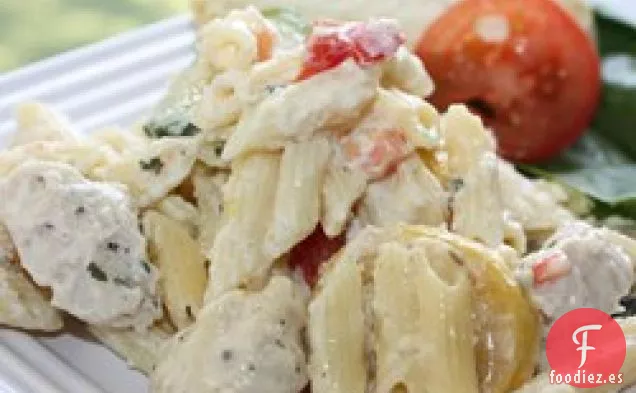 Pollo Alfredo Con Calabaza De Verano
