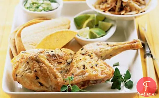 Tacos de Pollo Asado y Cebolla