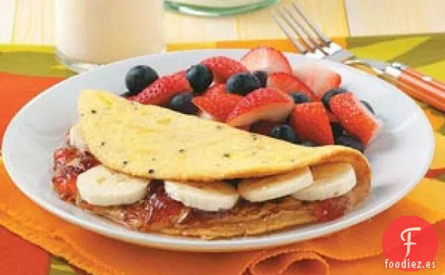 Tortilla de mantequilla de maní y gelatina