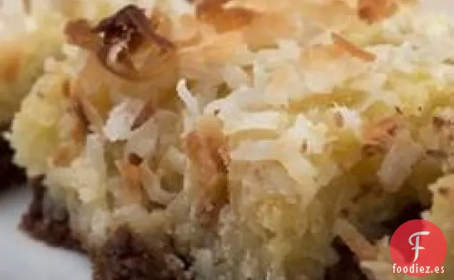 Barras de pastel de coco