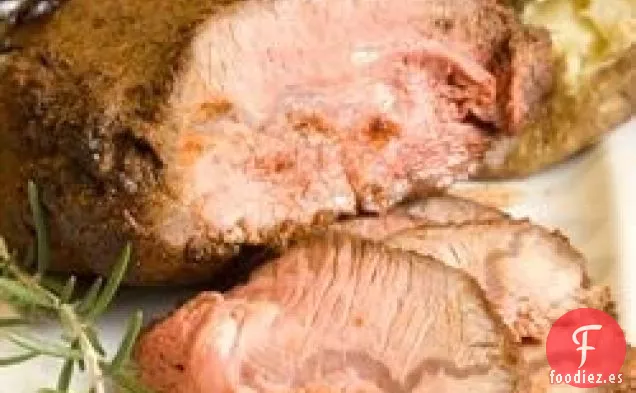 Asado de punta de solomillo untado con hierbas