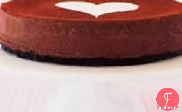 Tarta de queso con chocolate y felicidad