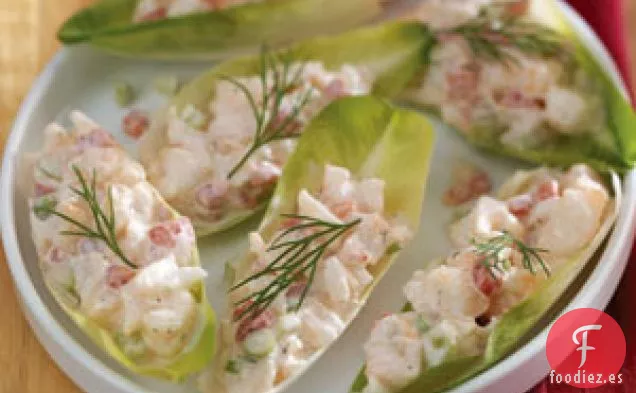 Ensalada De Camarones Sobre Escarola