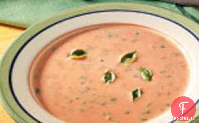 Sopa Cremosa De Tomate Y Albahaca
