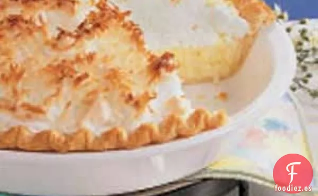 Pastel de merengue con crema de coco
