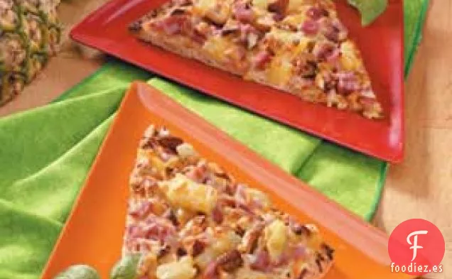 Pizza de piña y tocino