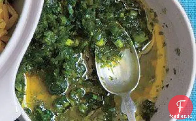 Receta De Condimento De Menta Y Cebolleta