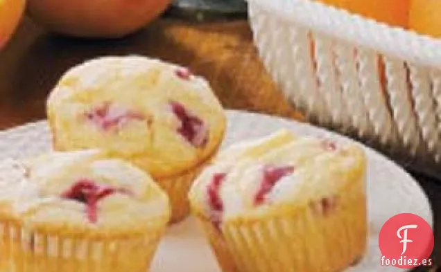 Muffins de ruibarbo azucarados
