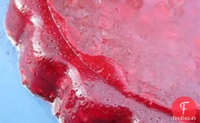 Molde de gelatina de arándano y frambuesa