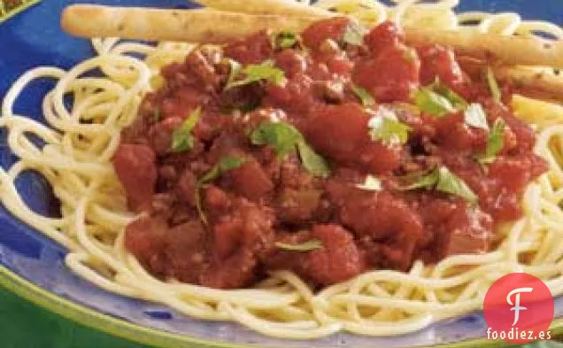 Espaguetis con salsa