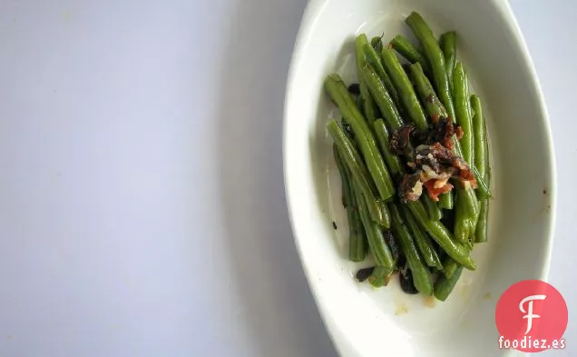 Judías Verdes Con Tocino Y Chalotes