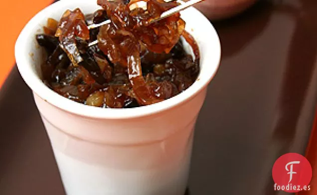 Chalota, Plumín De Cacao, Cerveza Y Mermelada De Ciruelas Pasas