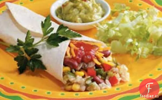 Wraps de arroz integral vegetariano