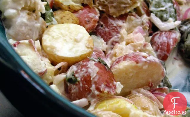 Ensalada Mixta De Patata Nueva Con Albahaca Dulce Y Chalotes