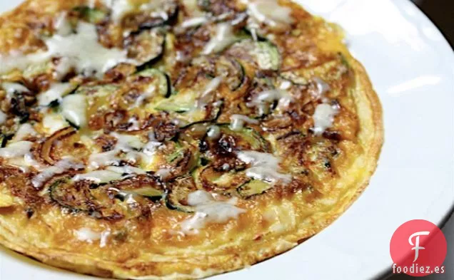 Frittata de calabacín y chalota