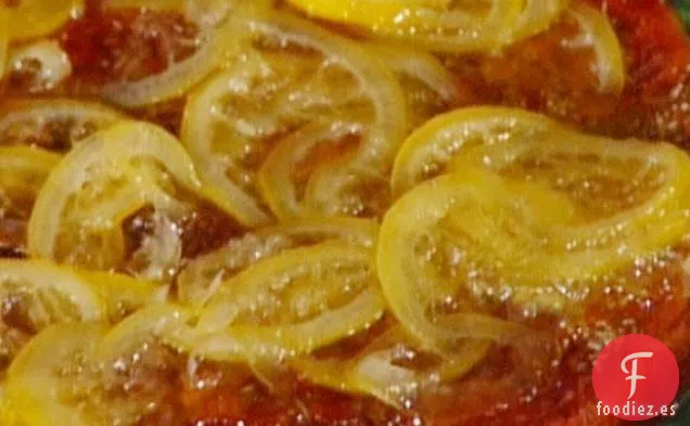Tarta de Castañas con Salsa de Limón: Castagnaccio