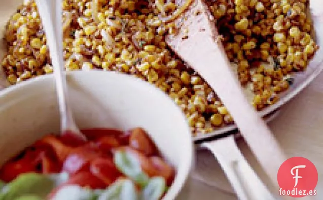 Maíz Caramelizado Con Chalotes