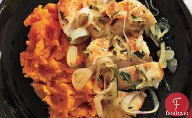 Receta De Pollo Y Batatas Con Chalotes