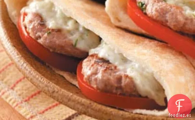 Mini hamburguesas griegas