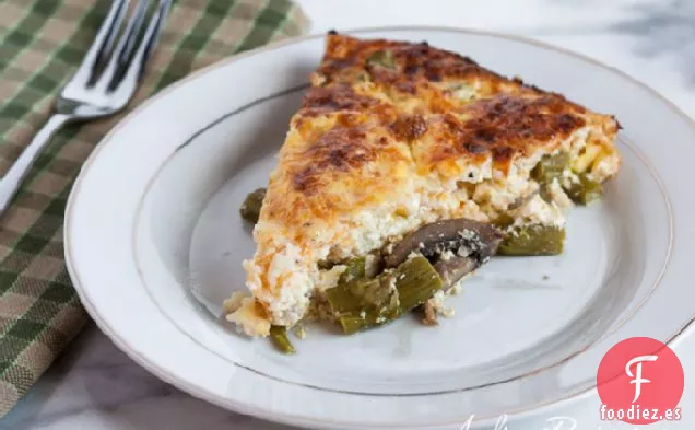 Quiche De Espárragos Con Champiñones Y Chalotes