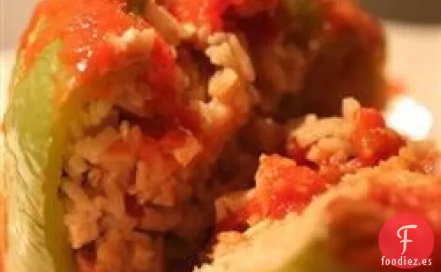 Vegetariana pimientos rellenos
