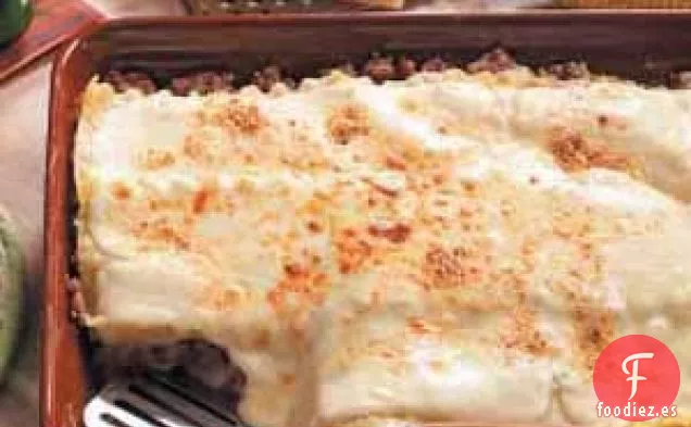 Lasaña De Salchicha De Tres Quesos