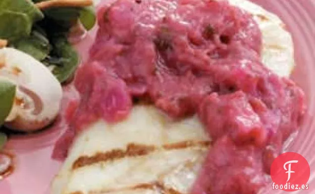 Bacalao con Salsa de Ruibarbo