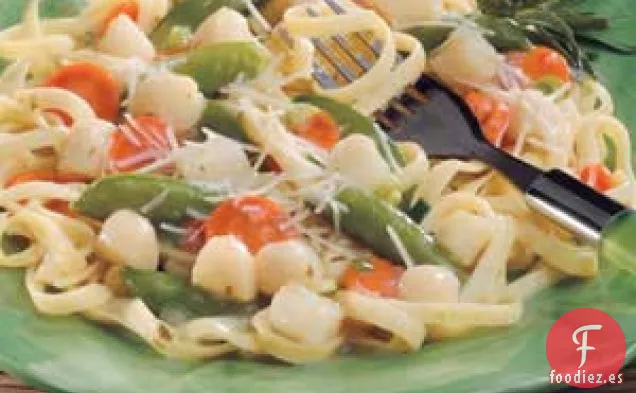 Fettuccine de vieiras picante