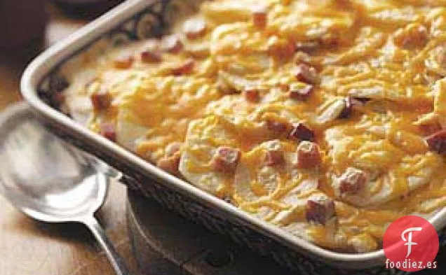 Cazuela De Patatas Gratinadas Y Jamón