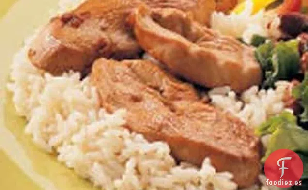 Rebanadas de pollo asado