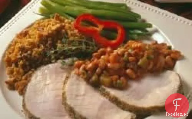 Lomo De Cerdo Deshuesado Asado Con Aderezo De Pimienta Y Hierbas