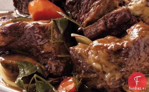 Costillas cortas en olla de cocción lenta