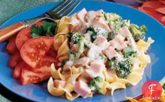 Stroganoff De Jamón Y Brócoli