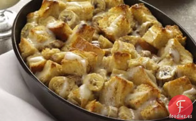Budín de pan de plátano