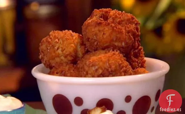 Bocaditos de puré de papa y pretzel