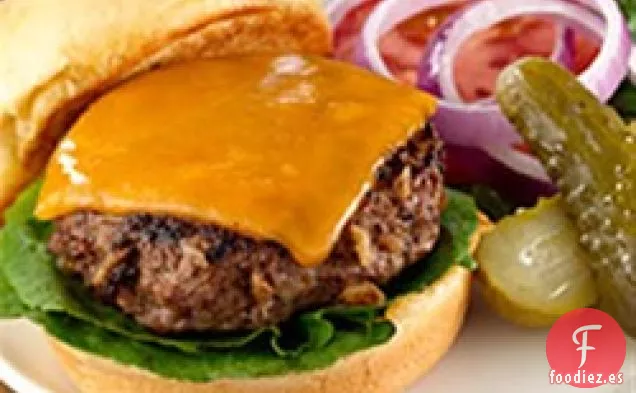 Hamburguesas sabrosas y carnosas