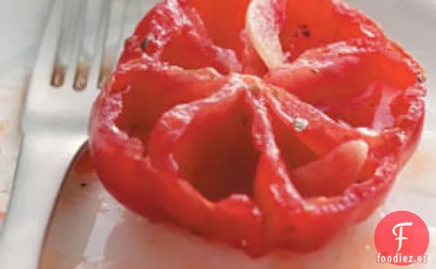 Tomates bañados en ajo
